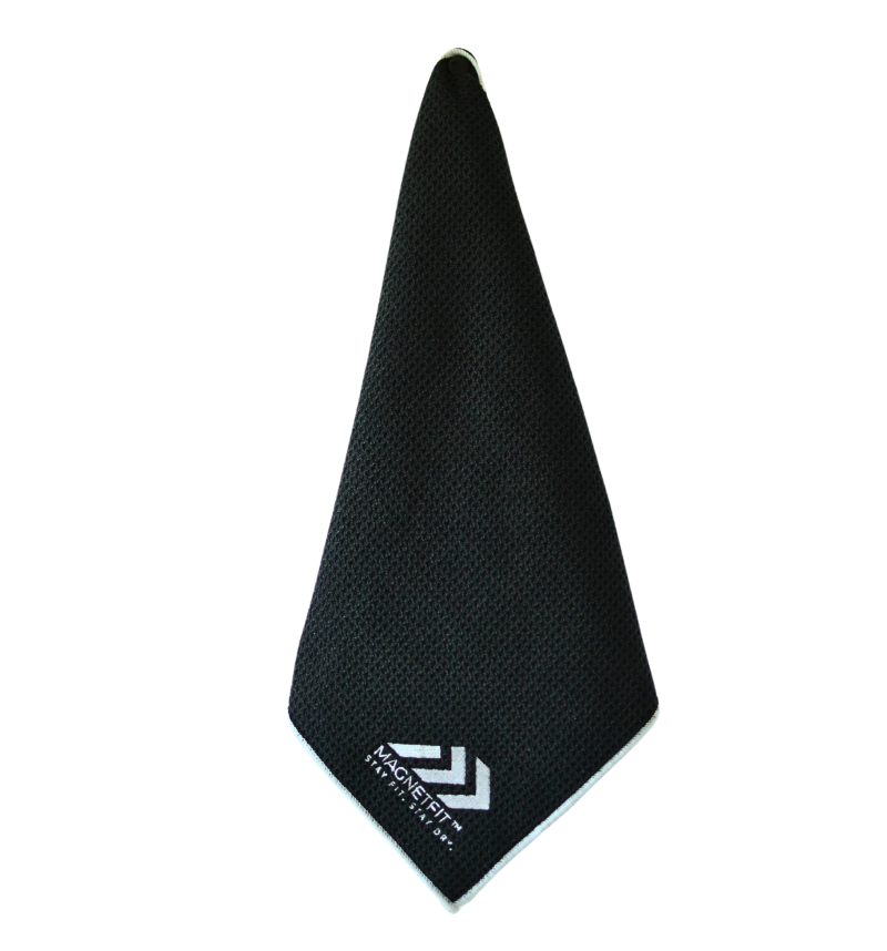 MagnetFit magnetic gym towel, black